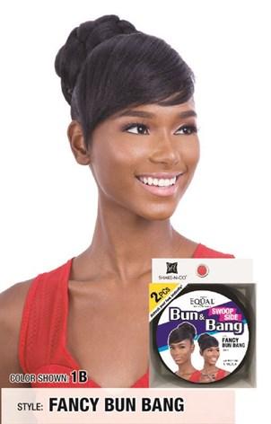 SHAKE N GO Ftreetress Equal Swoop Side Bun & Bang - Fancy Bun Bang - Sareya Beauty - Calgary hair store